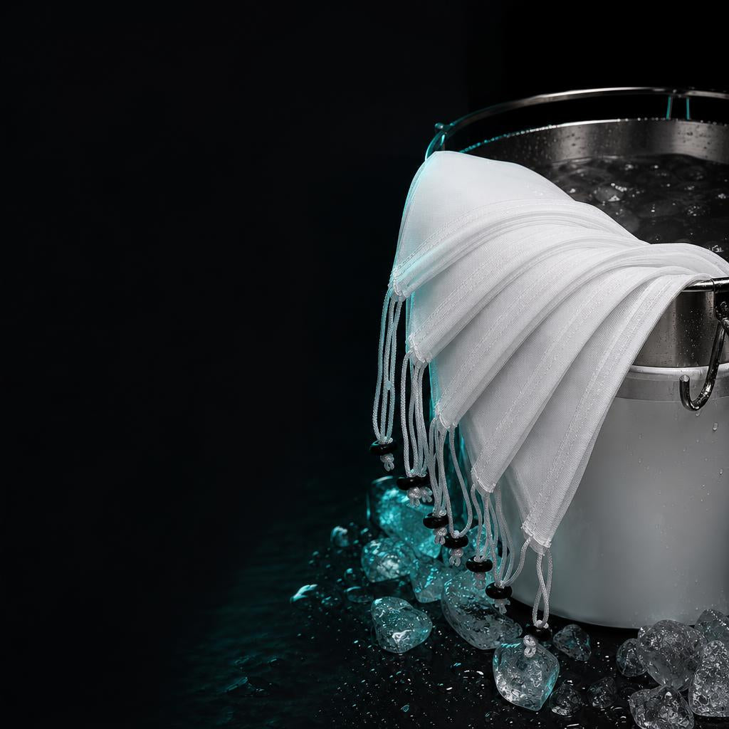 ICExtract filter bags in an ice wash — fresh frozen harvest guide