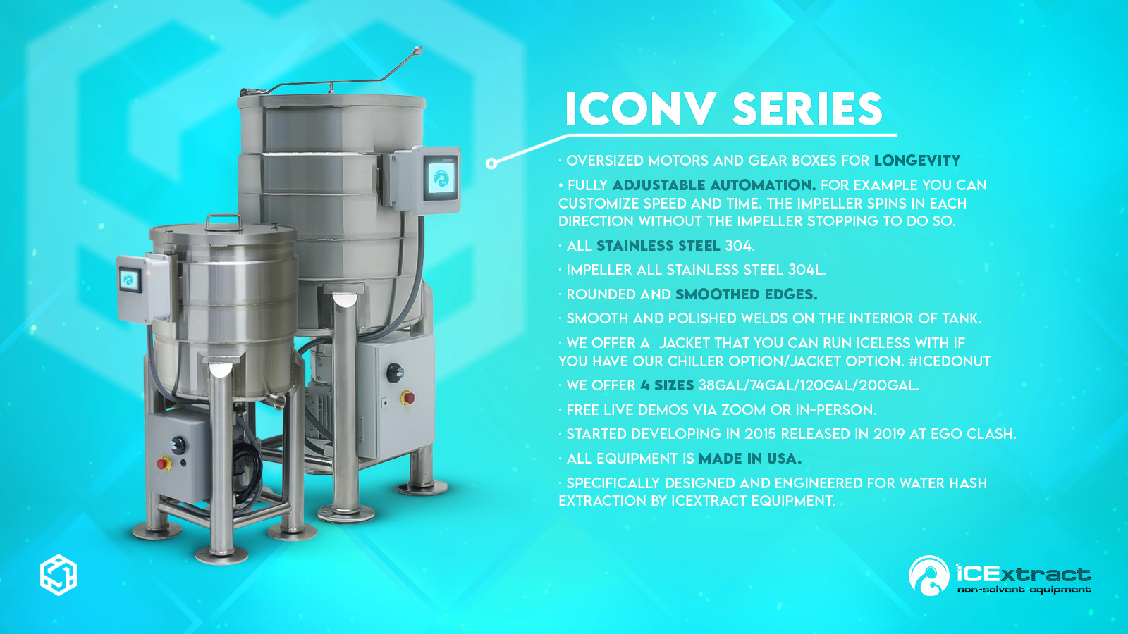 Explore ICExtract ICONV Series commercial systems
